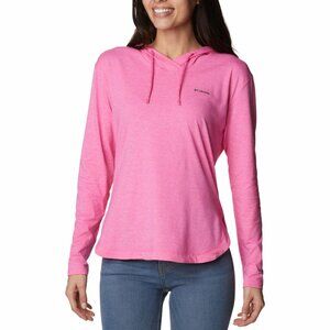Columbia Women's Soft Pink Sun Trek Heather Pullover Hoodie Size XL